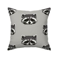 Randall the raccoon in grey