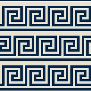 navy and taupe greek key 