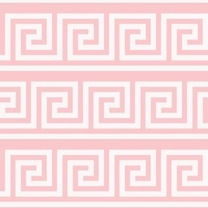 pink & cream greek key border