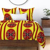 Pysanka gold red black