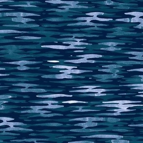 Watercolor Ripples - Midnight Swim