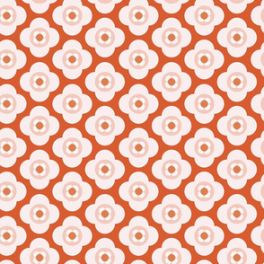 Shapes As Flowers Sm | Red-Orange + Pink