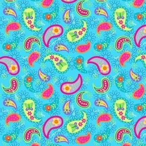 Paisley Turquoise Small