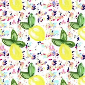 lemon party lemons confetti painted fruit