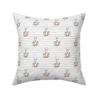 4" Thumper Rabbit // Gray Stripes