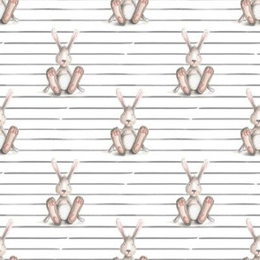 4" Thumper Rabbit // Gray Stripes