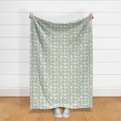 Teal Pale Ochre Pattern