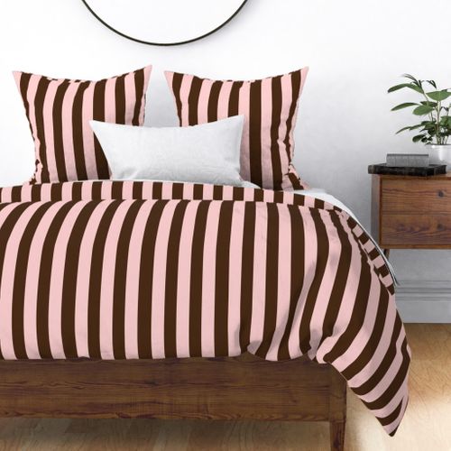 Brown and Soft Pink-stripe