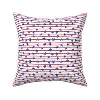 stars and stripes - red and blue textured  - LAD19