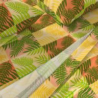 Tropical Lace Boho Patches - coral peach green yellow  