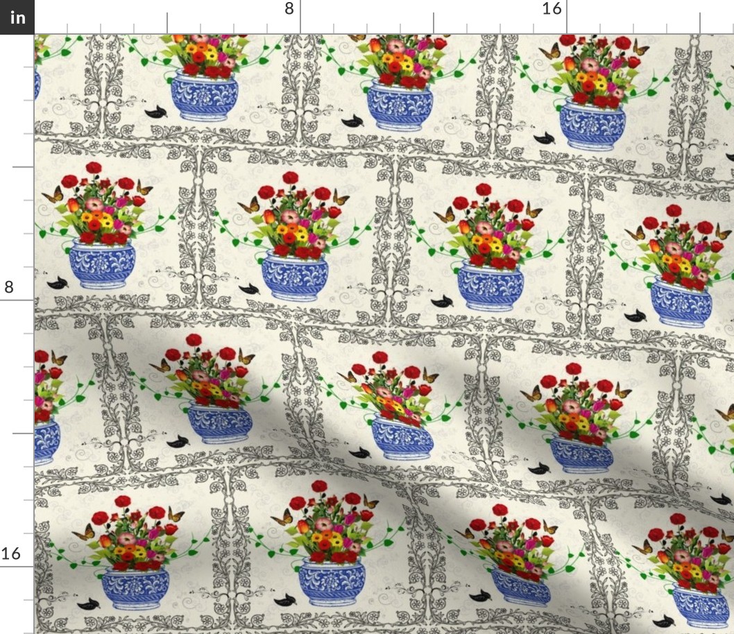 Italian Tiles - Flower Pot