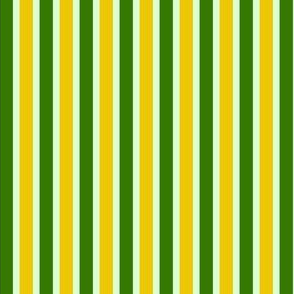 Sweet Lime Pie Stripes (#3) - Narrow Sweet Meadow Mist Ribbons with Bright Yellow andLime Shadows