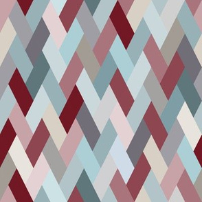 Red Teal Neutral Geometry VI