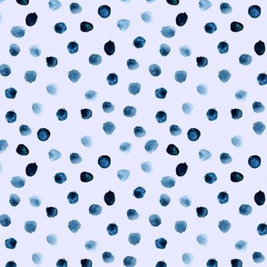 Lots of blue dots on blue || watercolor polka dot