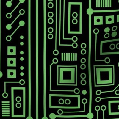 Evil Robot Circuit Board (Extra Large Green)