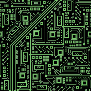 Evil Robot Circuit Board (Extra Large Green)