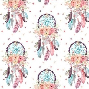 Dream Catchers w/ Feathers + Flowers, SMALL Scale