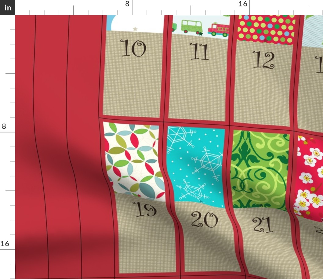 A Holiday Advent Calendar Bunting