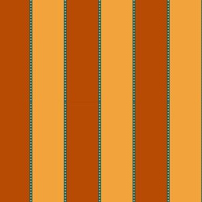 Coastal Stripe: Mediterranean Colors, 1-inch Terracotta Stripe 