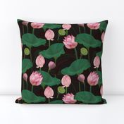 Moody Floral lotus flowers