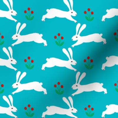 rabbit // turquoise nursery baby design rabbits nursery fabric andrea lauren design