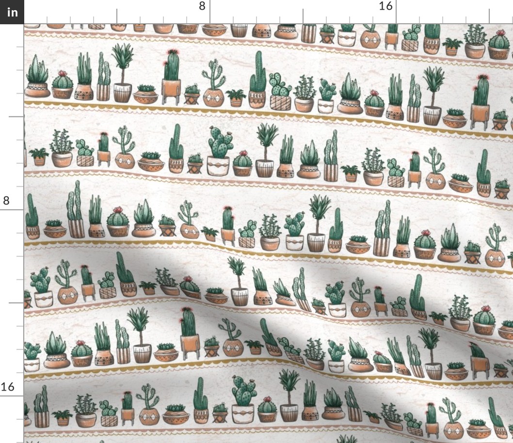 Phoenix Plant Lady Terracotta Pots with Cacti + Succulents // Desert Modernism // Mid-Century Modern // Cactus, succulent, plants, trees, geometric, adobe, patio, garden, terra cotta, floral, bloom, southwest, © ZirkusDesign