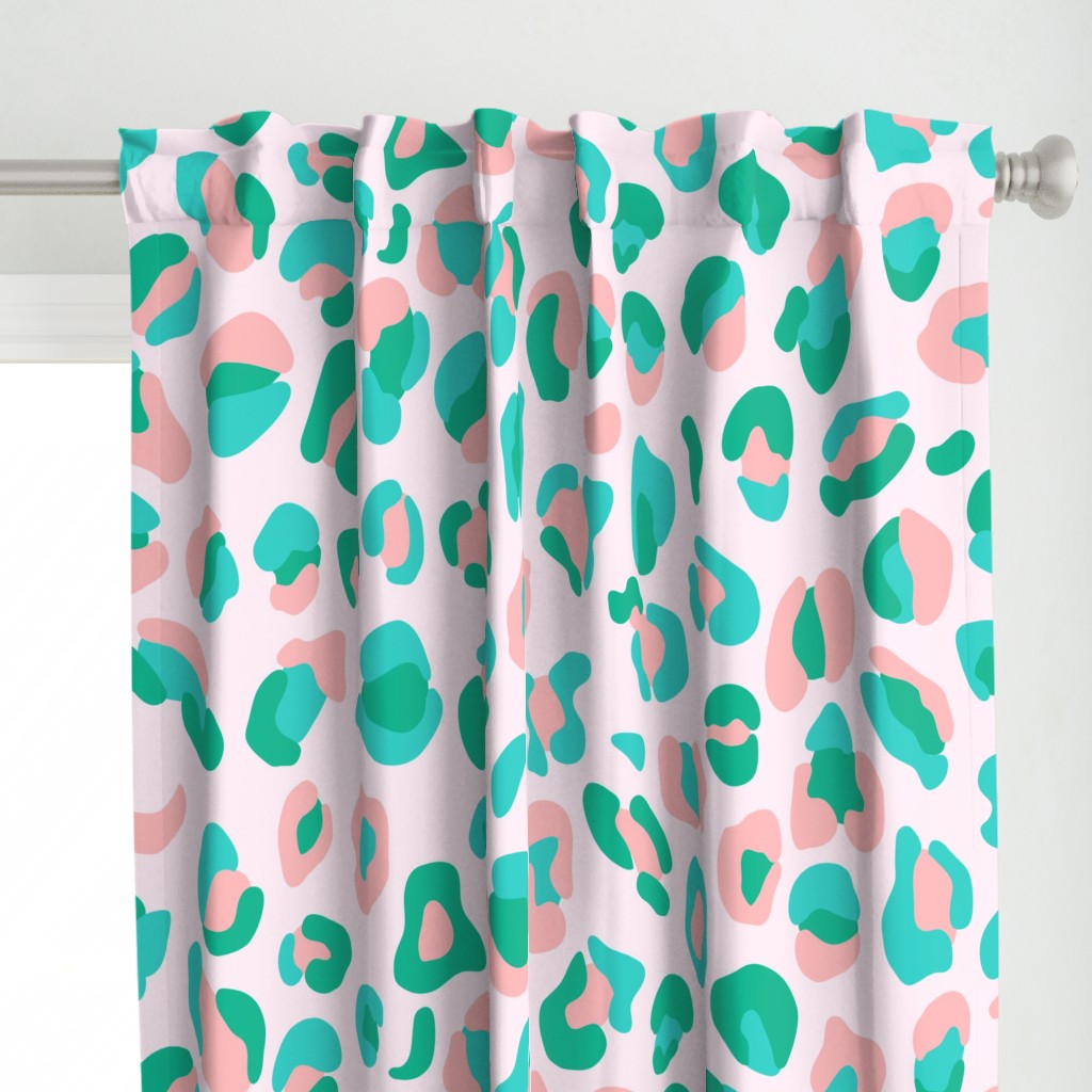 Leopard Spots Large (Minty Green and Pink)