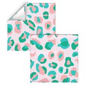 Leopard Spots Large (Minty Green and Pink)