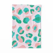 Leopard Spots Large (Minty Green and Pink)