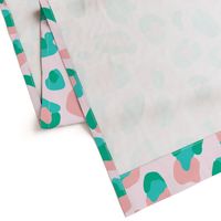 Leopard Spots Large (Minty Green and Pink)