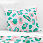 Leopard Spots Large (Minty Green and Pink)