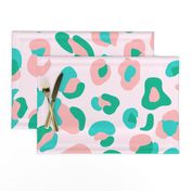 Leopard Spots Large (Minty Green and Pink)