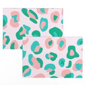 Leopard Spots Large (Minty Green and Pink)