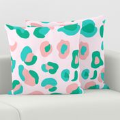 Leopard Spots Large (Minty Green and Pink)