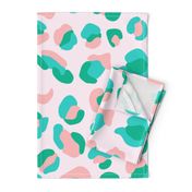 Leopard Spots Large (Minty Green and Pink)