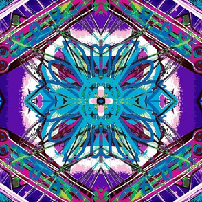 Maximum Mayhem / Bold colorful abstract - purple blue 