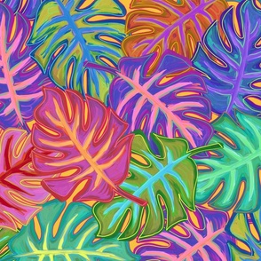 bold and beautiful tropical leaves