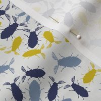 maroccan beetle tile blue and gold