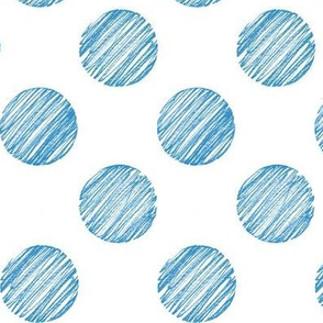 the new nautical doodle polka dot - white french blue