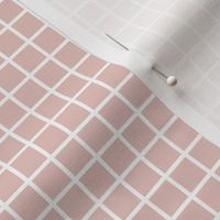 windowpane 1/2" dusty pink reversed