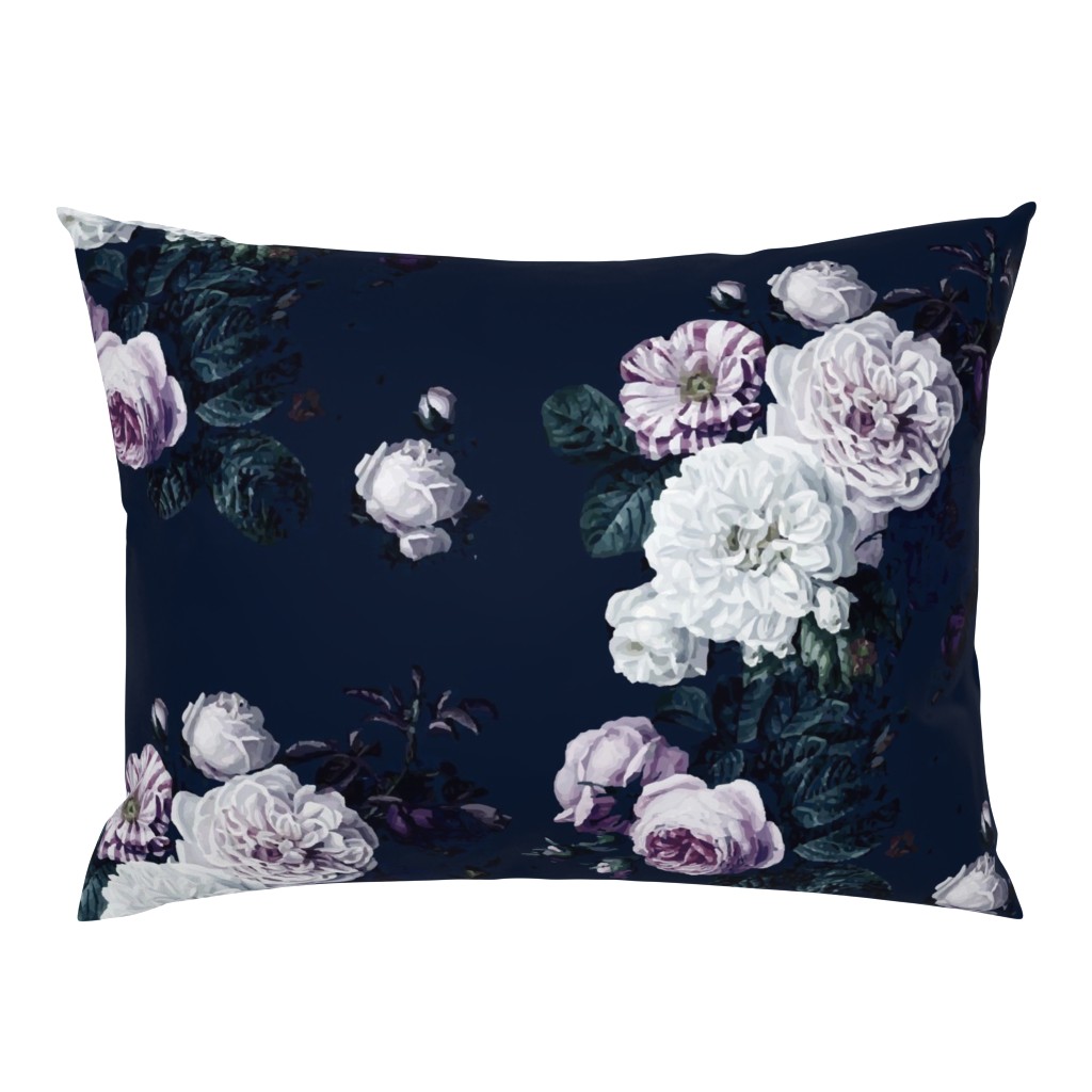 dark moody floral jumbo on navy