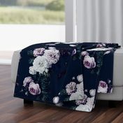 dark moody floral jumbo on navy