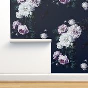 dark moody floral jumbo on navy