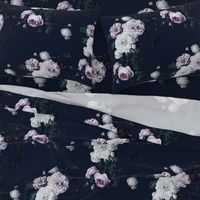 dark moody floral jumbo on navy