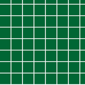 1 inch green with white grid
