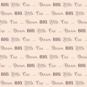 Dream Big Little One - blush, words for Tiger Lily Dream Catchers