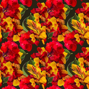 Tropical Bouquet 2 Print-Dark Green