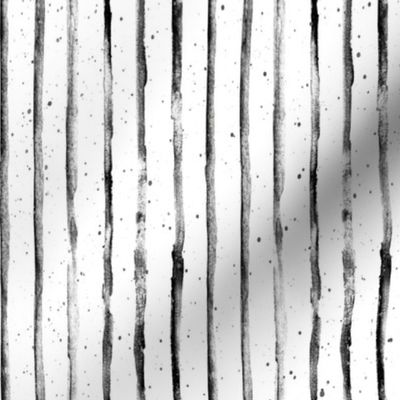 Small // Black and White Abstract Stripes // Rotated