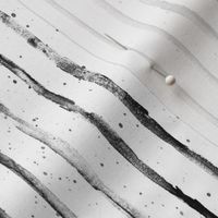 Small // Black and White Abstract Stripes // Rotated