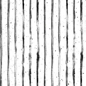 Small // Black and White Abstract Stripes // Rotated